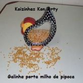Galinha porta milho de pipoca